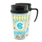 Abstract Teal Stripes Acrylic Travel Mugs