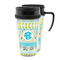 Abstract Teal Stripes Acrylic Travel Mug (Personalized)