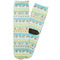 Abstract Teal Stripes Adult Crew Socks
