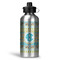 Abstract Teal Stripes Aluminum Water Bottle