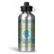 Abstract Teal Stripes Water Bottles - 20 oz - Aluminum (Personalized)
