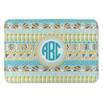 Abstract Teal Stripes Anti-Fatigue Kitchen Mat (Personalized)