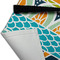 Abstract Teal Stripes Apron - (Detail)