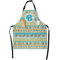 Abstract Teal Stripes Apron - Flat with Props (MAIN)