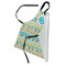 Abstract Teal Stripes Apron - Folded