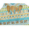 Abstract Teal Stripes Apron - Pocket Detail with Props