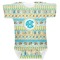 Abstract Teal Stripes Baby Bodysuit 3-6