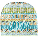 Abstract Teal Stripes Baby Hat (Beanie) (Personalized)
