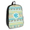 Abstract Teal Stripes Backpack - angled view