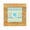 Abstract Teal Stripes Bamboo Trivet with Ceramic Tile Insert (Personalized)