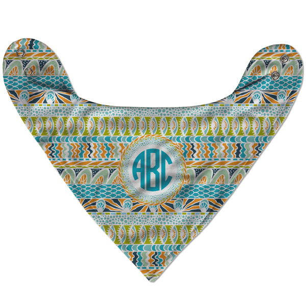 Abstract Teal Stripes Bandana Flat Approval