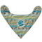 Abstract Teal Stripes Bandana Flat Approval