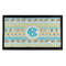Abstract Teal Stripes Bar Mat - Small (Personalized)