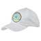 Abstract Teal Stripes Baseball Cap - White (Personalized)