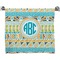 Abstract Teal Stripes Bath Towel (Personalized)