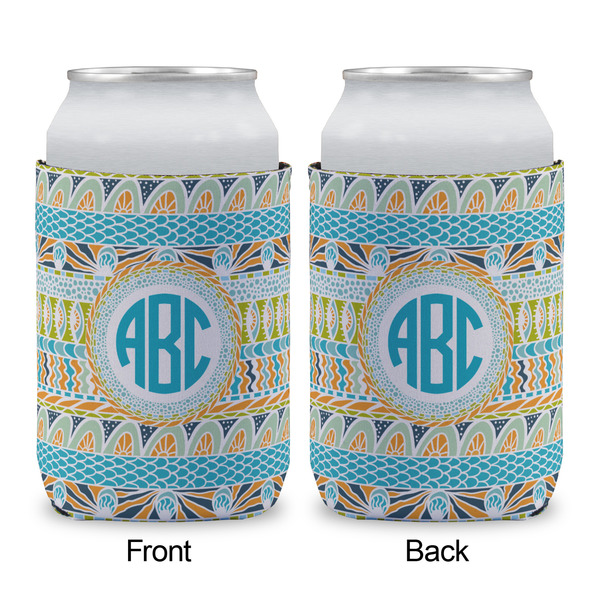 Abstract Teal Stripes Can Sleeve - APPROVAL (single)