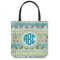 Abstract Teal Stripes Shoulder Tote