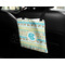 Abstract Teal Stripes Car Bag - In Use