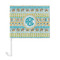 Abstract Teal Stripes Car Flag - Large - FRONT