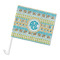 Abstract Teal Stripes Car Flag - Large - PARENT MAIN