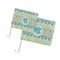 Abstract Teal Stripes Car Flags - PARENT MAIN (both sizes)