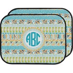 Abstract Teal Stripes Car Floor Mats (Back Seat) (Personalized)