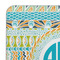 Abstract Teal Stripes Coaster Set - DETAIL