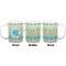 Abstract Teal Stripes Coffee Mug - 11 oz - White APPROVAL