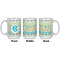 Abstract Teal Stripes Coffee Mug - 15 oz - White APPROVAL