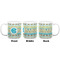 Abstract Teal Stripes Coffee Mug - 20 oz - White APPROVAL