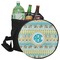 Abstract Teal Stripes Collapsible Cooler & Seat (Personalized)