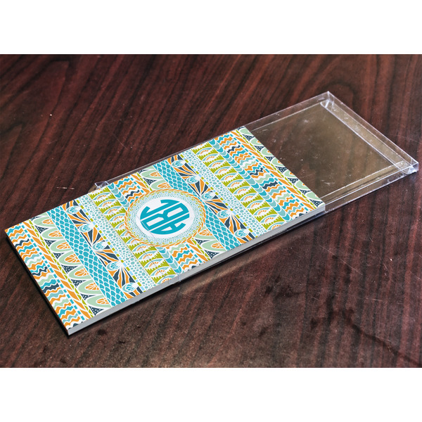 Abstract Teal Stripes Colored Pencils - In Package