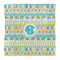 Abstract Teal Stripes Comforter - Queen - Front