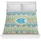 Abstract Teal Stripes Comforter (Queen)