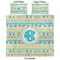 Abstract Teal Stripes Comforter Set - King - Approval