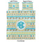 Abstract Teal Stripes Comforter Set - Queen - Approval