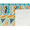 Abstract Teal Stripes Cooling Towel- Detail