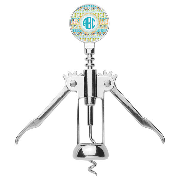 Abstract Teal Stripes Corkscrew - Alt