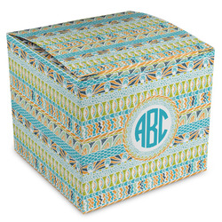 Abstract Teal Stripes Cubic Gift Box - Set of 3 (Personalized)