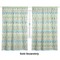 Abstract Teal Stripes Curtains