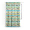 Abstract Teal Stripes Curtain Panel - Custom Size