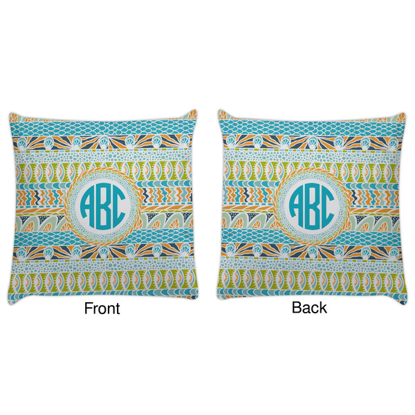 Abstract Teal Stripes Decorative Pillow Case - Approval