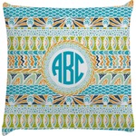 Abstract Teal Stripes Decorative Pillow Case (Personalized)