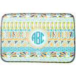 Abstract Teal Stripes Dish Drying Mat (Personalized)