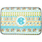 Abstract Teal Stripes Dish Drying Mat (Personalized)