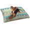 Abstract Teal Stripes Dog Bed - Small LIFESTYLE