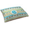 Abstract Teal Stripes Dog Beds - SMALL