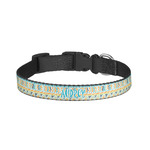 Abstract Teal Stripes Dog Collar - Large (Personalized)