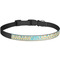 Abstract Teal Stripes Dog Collar - Large - Front