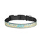 Abstract Teal Stripes Dog Collar - Large (Personalized)